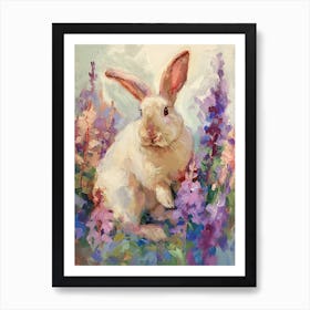Florida White Rabbit Painting 3 Art Print