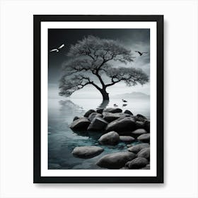 Tree In The Water 1 Art Print