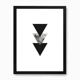 Abstract Triangles One Art Print