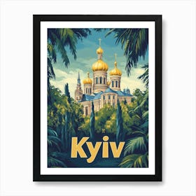 Aihrgdesign A Vintage Travel Poster Of Kyiv 4 Art Print