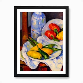 Serrano Pepper 2 Cezanne Style vegetable Art Print