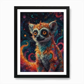 Lemur - Galaxy Art Print