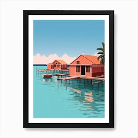 Maldives, Graphic Illustration 3 Art Print