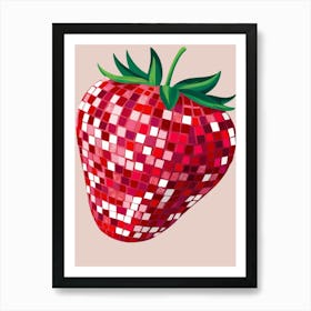 Mosaic Strawberry Art Print