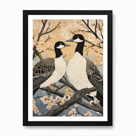 Art Nouveau Birds Poster Goose  2 Art Print