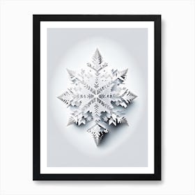 Diamond Dust, Snowflakes, Marker Art 1 Art Print