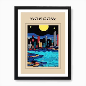 Minimal Design Style Of Moscow, Russia 2 Poster Art Print
