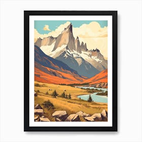 Patagonia 1 Vintage Travel Illustration Art Print