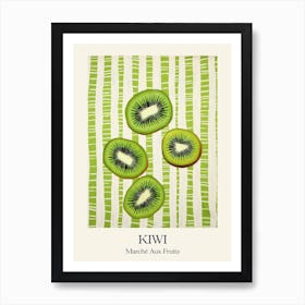 Marche Aux Fruits Kiwi Fruit Summer Illustration 1 Art Print