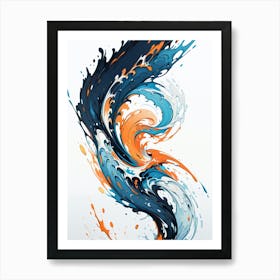 Abstract Water Splash Art Print