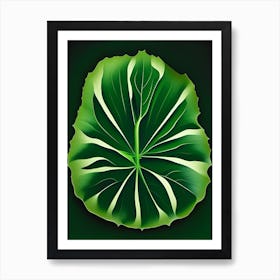 Turnip Leaf Vibrant Inspired Art Print