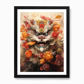 Dragon Dance Chinese Illustration 1 Art Print