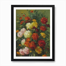 Marigold Painting 1 Flower Art Print