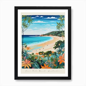 Poster Of Four Mile Beach, Australia, Matisse And Rousseau Style 3 Art Print