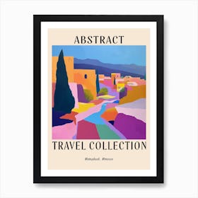 Abstract Travel Collection Poster Marrakech Morocco 2 Art Print