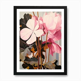 Flower Illustration Cyclamen 4 Art Print