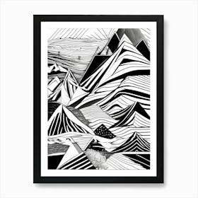 Abstract Mountains 6 Art Print