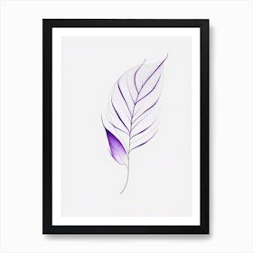 Lavender Leaf Abstract Art Print