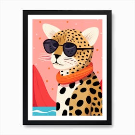 Little Cheetah 1 Wearing Sunglasses Poster