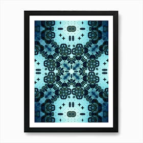 Abstract Pattern Blue Spots 2 Art Print