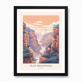 Blue Mountains Australia Travel Poster Art Print