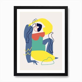 Colorful Abstract Figure Art Print