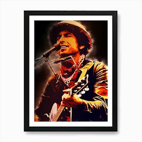 Bob Dylan Perform Art Print