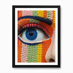 Crochet Eye Colour Pop  Art Print