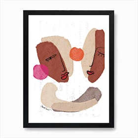 Couple Hugging And Sharing Life Art Print