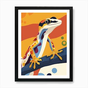 Day Gecko Abstract Modern Illustration 1 Art Print