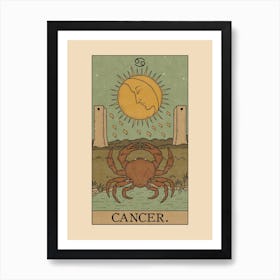 Cancer X The Moon Art Print