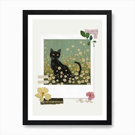 Scrapbook Cat Fairycore Painting 1 Art Print