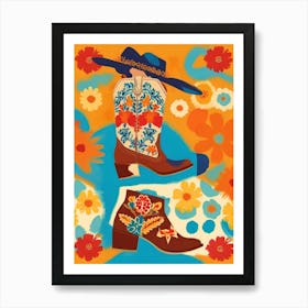 Cowboy Boots Art Print