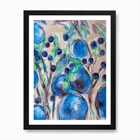 Blueberry Classic Fruit Art Print
