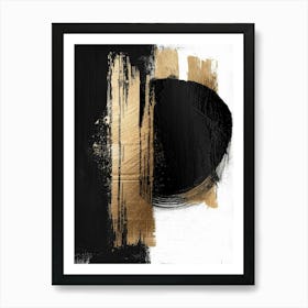 Abstract Black And Gold Canvas Print 24 Art Print