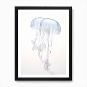 Moon Jellyfish Simple Painting 6 Art Print