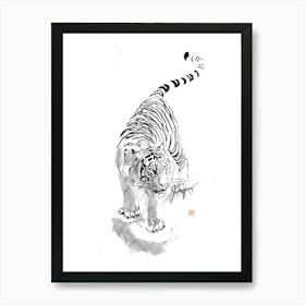 Tiger kakemono Art Print