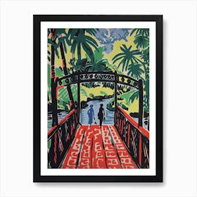 Iron Bridge England Colourful 4 Art Print