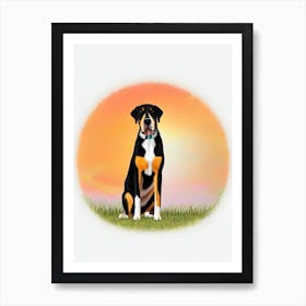 Treeing Walker Coonhound Illustration Dog Art Print