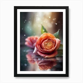 Roses In Water Art Print