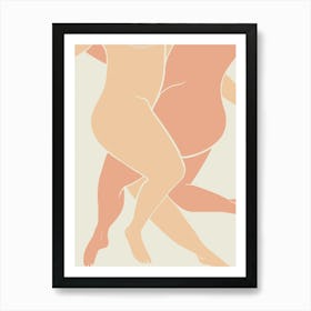 Figurative Love Peach_2670654 Art Print