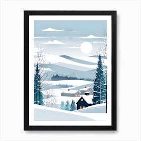 Christmas snow 10 vector art Art Print