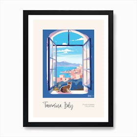 Taormina Cat On A Window 4 Italian Summer Collection Art Print