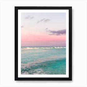 Grace Bay Beach, Turks And Caicos Pink Photography 2 Art Print