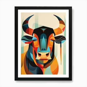 Bull Head Art Print