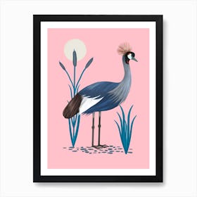 Crowned Crested Crane Art Print