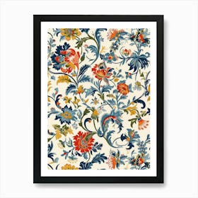 Aster Amaze London Fabrics Floral Pattern 8 Art Print