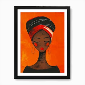 African Woman Canvas Print Art Print