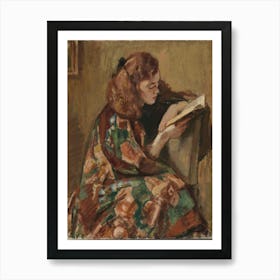 Girl Reading, 1921 1922, By Magnus Enckell Poster