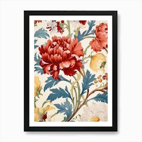 Victorian Peonies Art Print